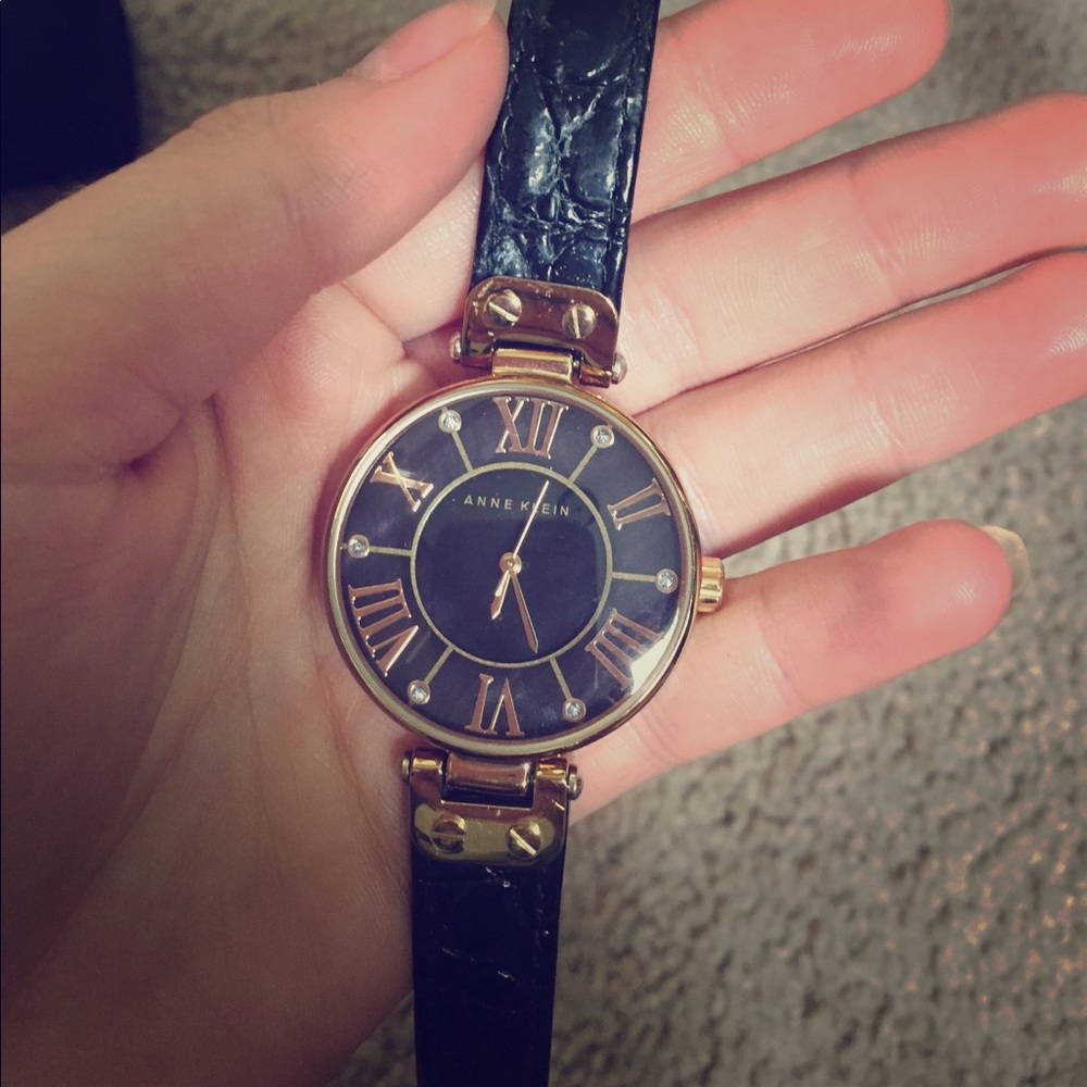 Anne Klein Gold and Black Watch