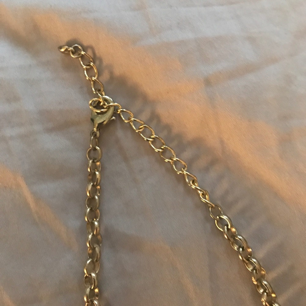 Faceted Green Beaded Statement Necklace - image 5