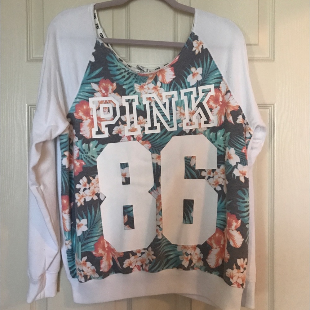 Retro PINK crew neck sweater