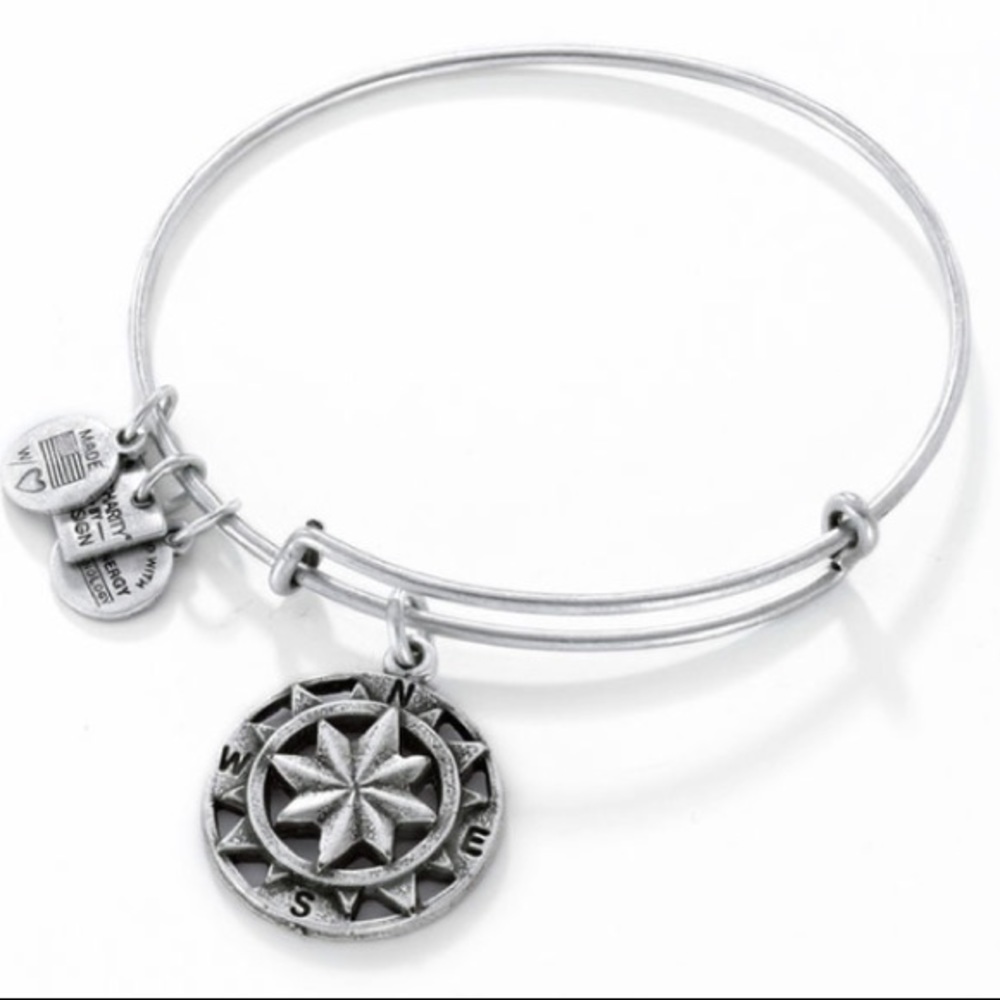 Alex and Ani Compass Charm Bangle
