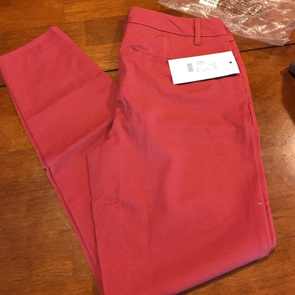 Rose colored work pant