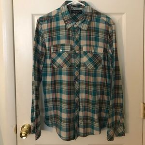 Plaid collared shirt