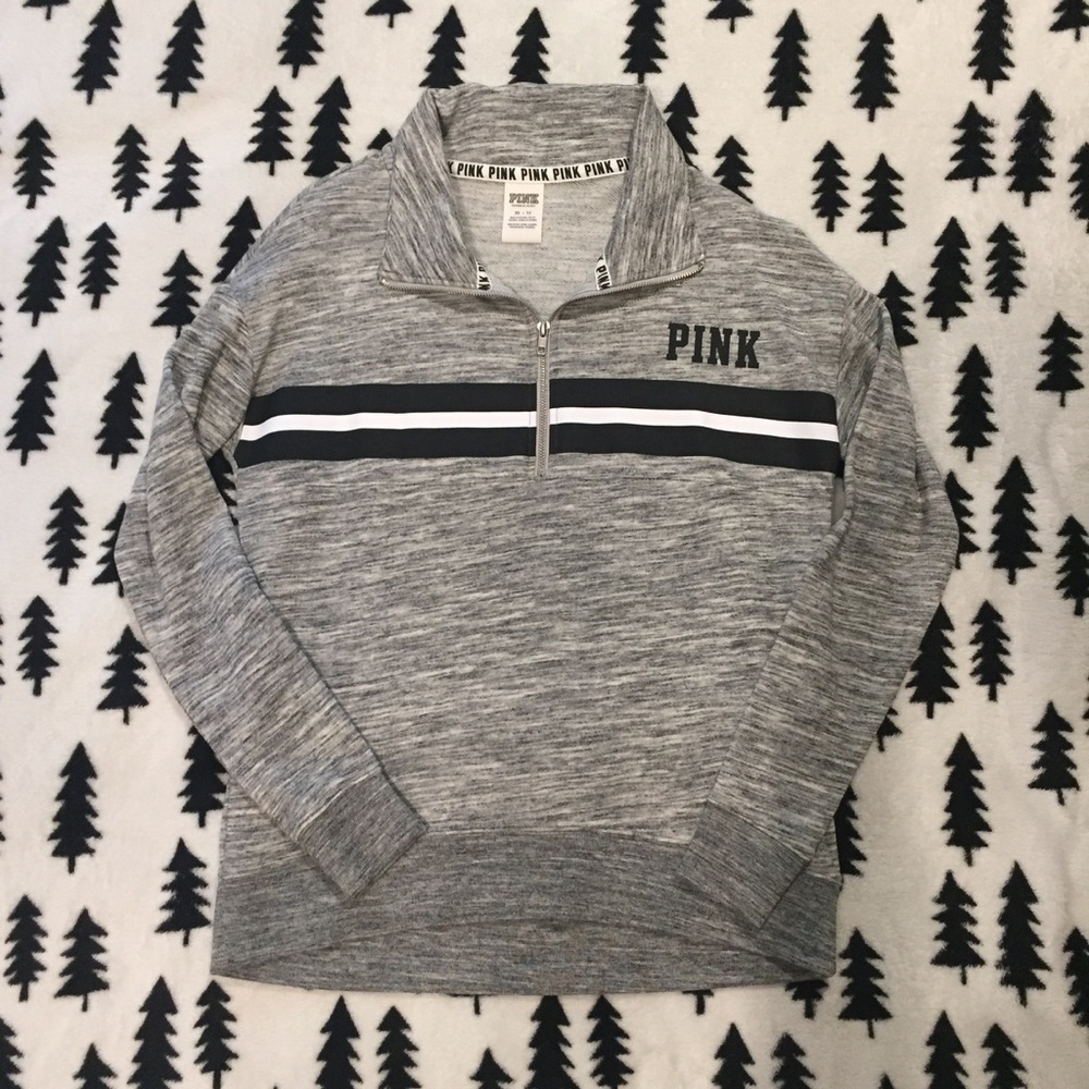 VS PINK BOYFRIEND HALF ZIP