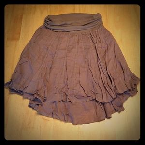 Anthropologie gray fold over waist Skirt