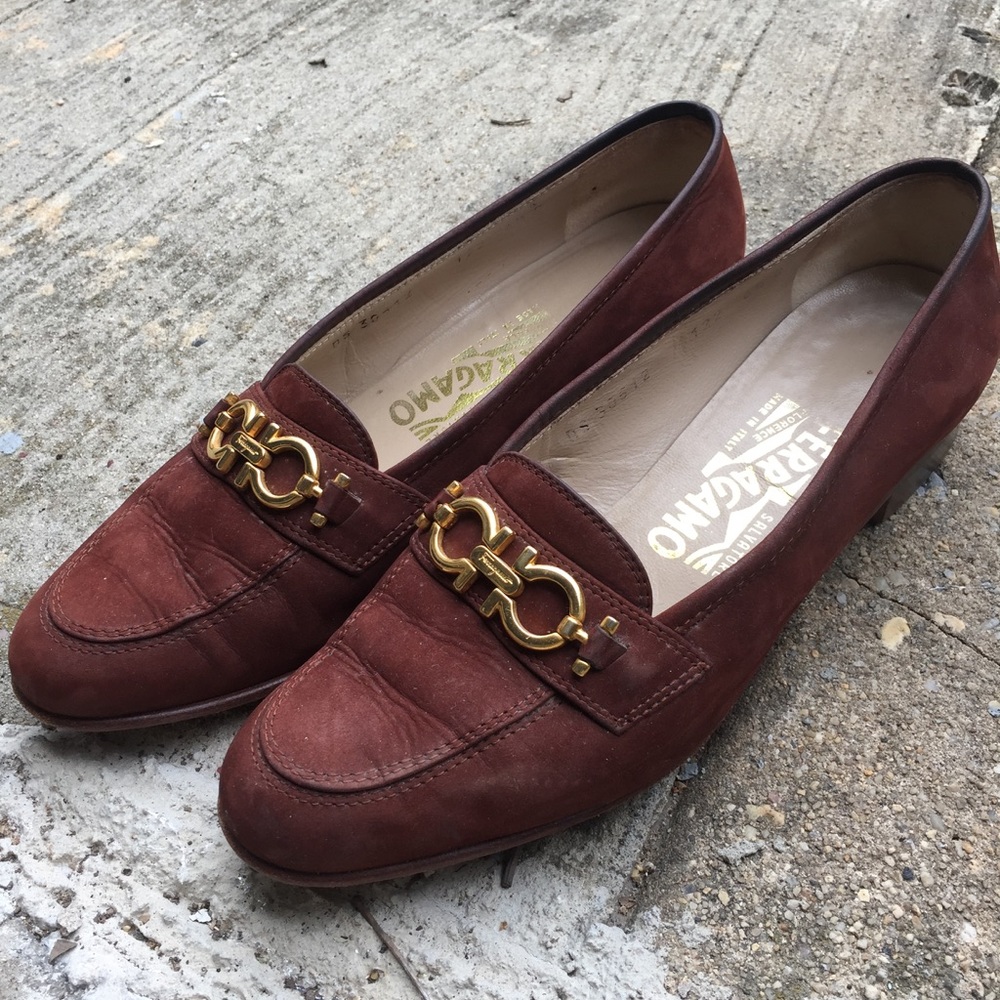 Salvatore Ferragamo Suede Leather Loafers