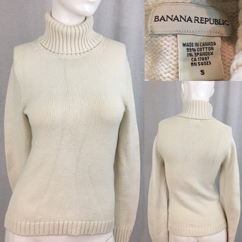 SOLD 🎒Sz Small Banana Republic Turtleneck Sweater - Picture 1 of 8