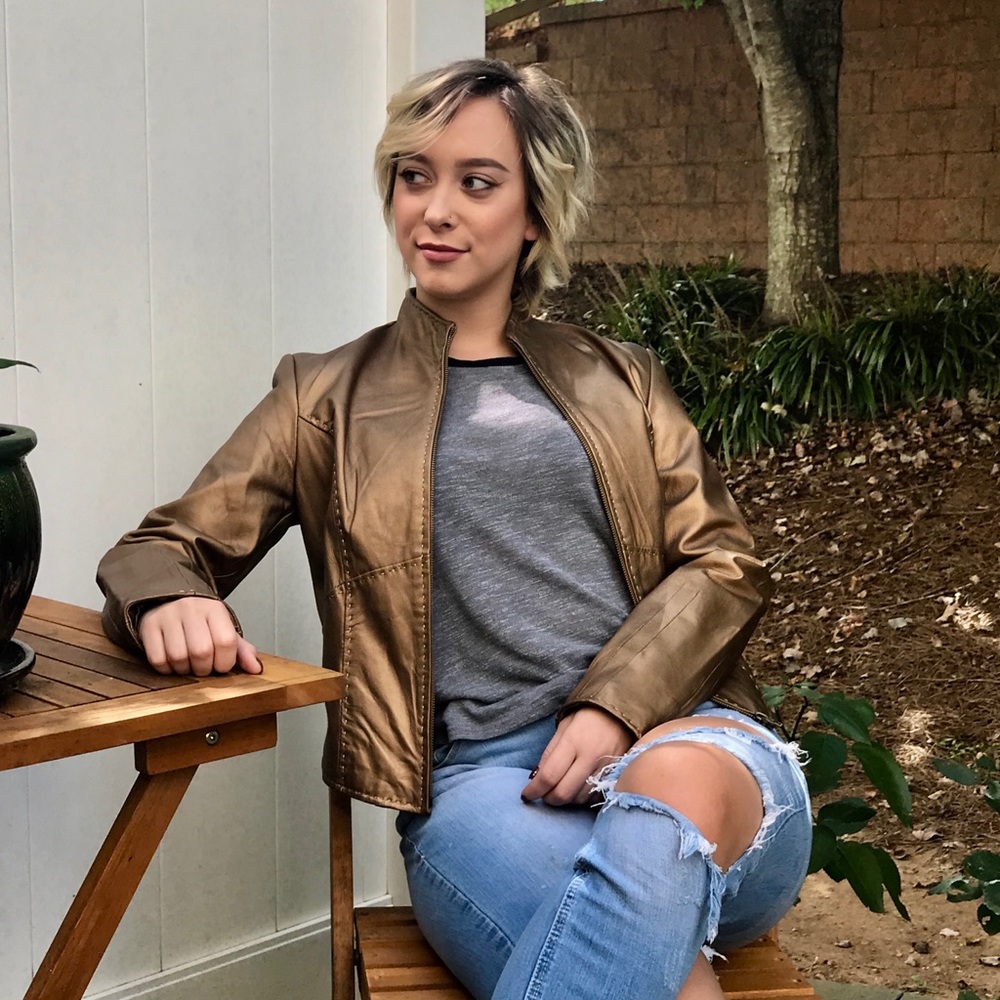 Margaret Godfrey Bronze Leather Jacket