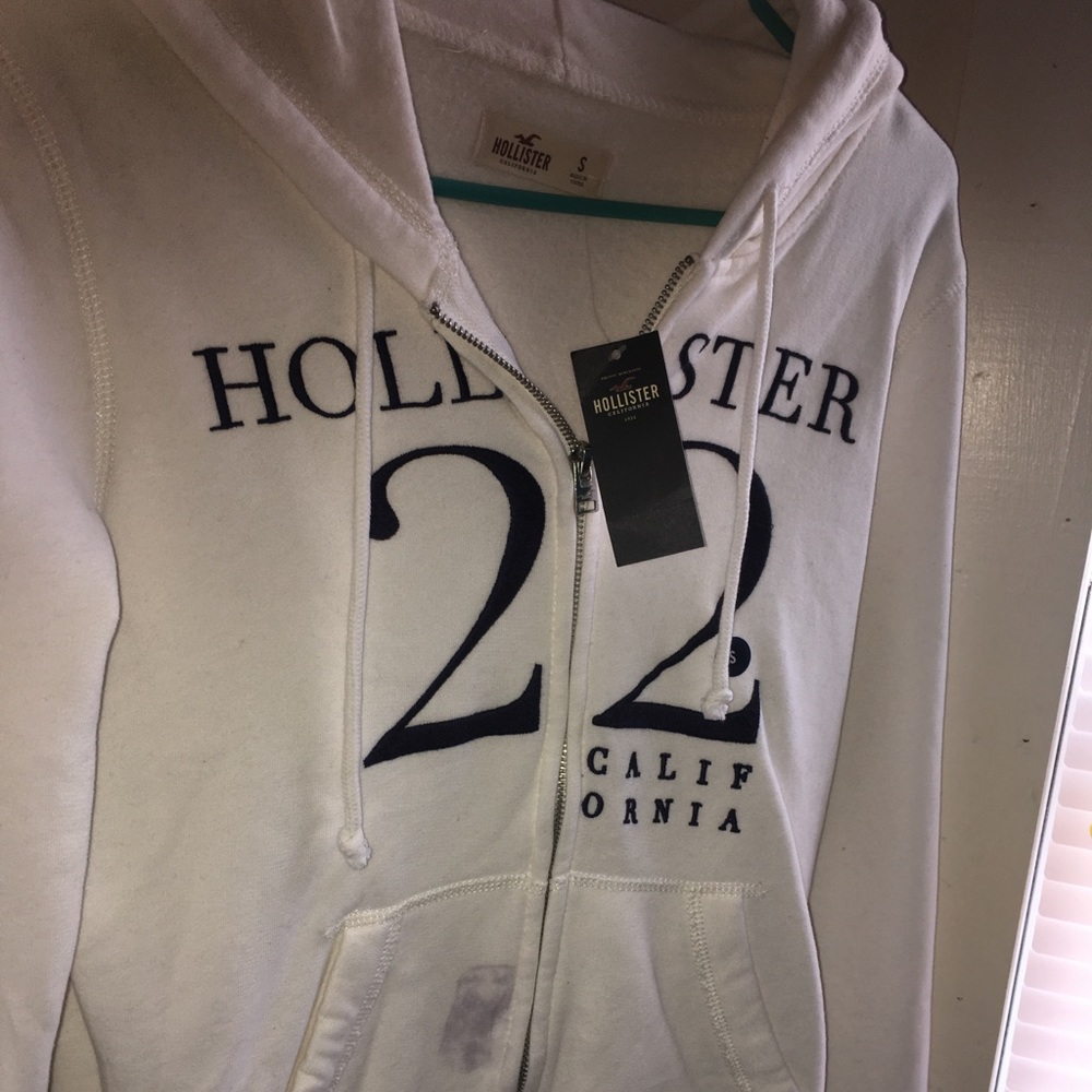 White Hollister Hoodie
