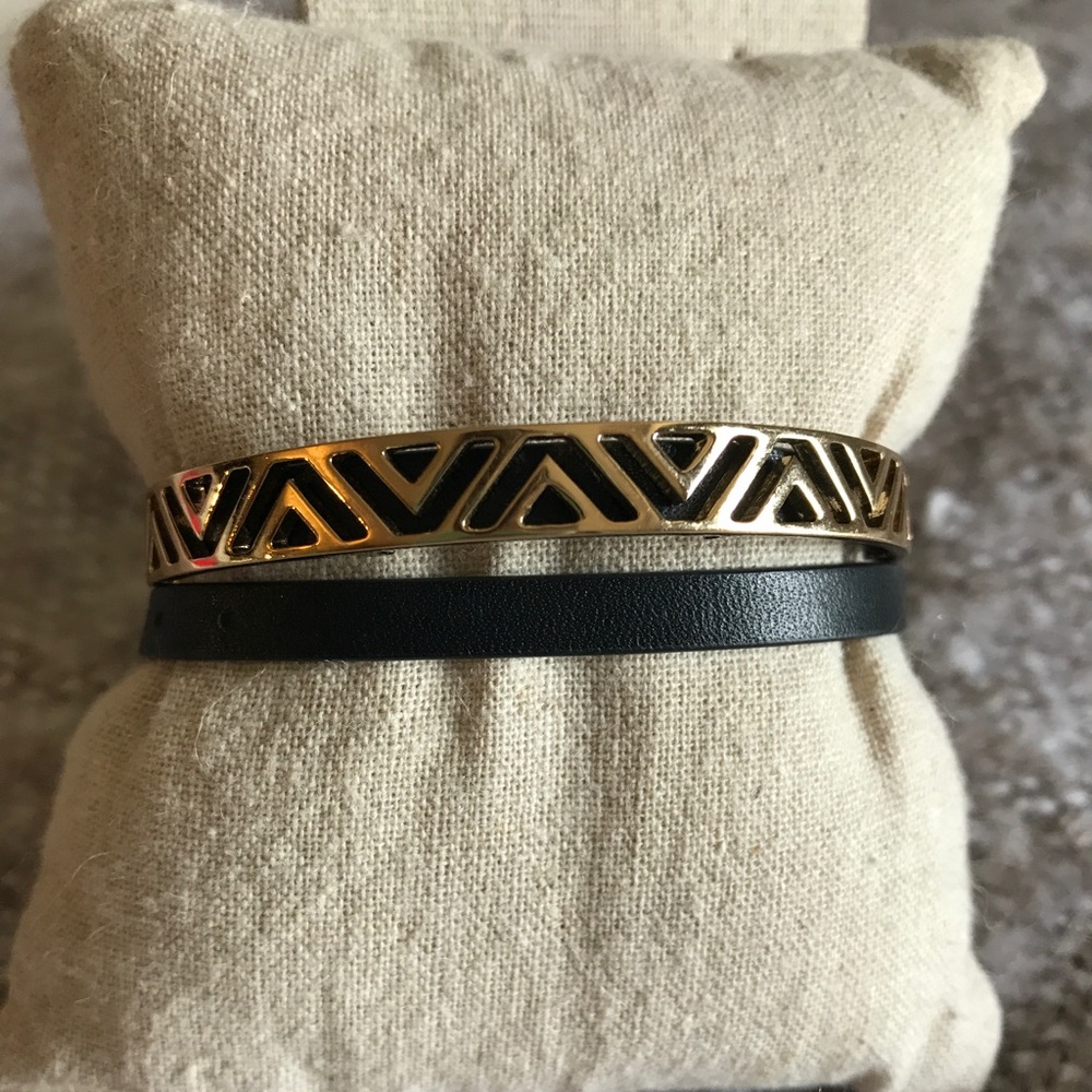 Black and gold wrap bracelet