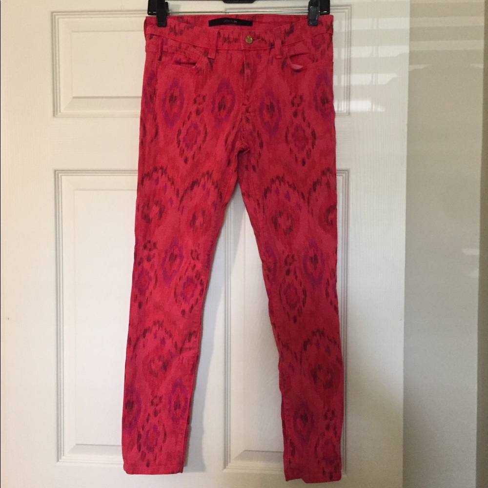 Joe's Jeans Red Pink Skinny Jeans 27 $189