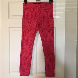 Joe's Jeans Red Pink Skinny Jeans 27 $189