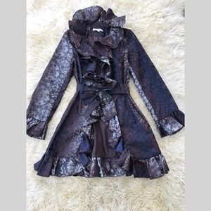 Long Multicolor Ruffle Blazer