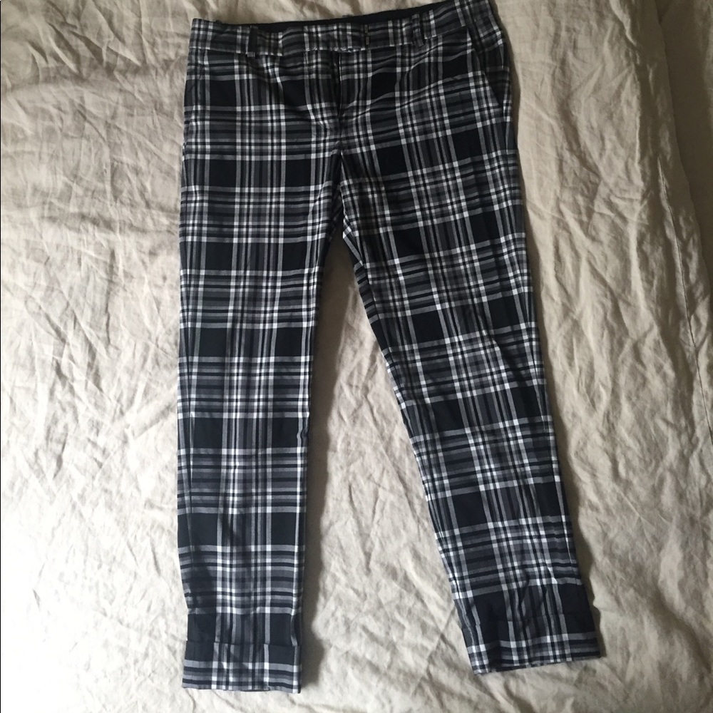 Joe Fresh cropped plaid pants
