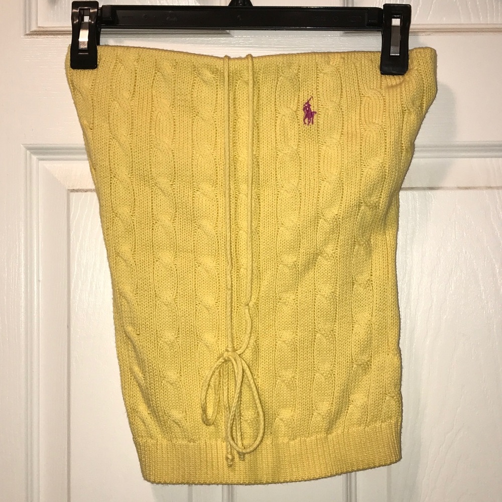 Yellow Knitted Ralph Lauren Tube Top