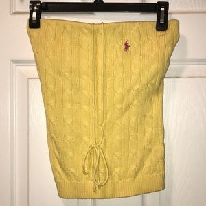 Yellow Knitted Ralph Lauren Tube Top