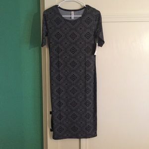 Lularoe Julia Midi Dress XS Black Cream