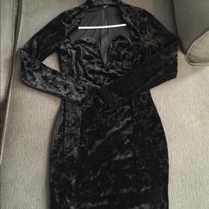 Suede black dress