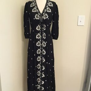 Free a People Embroidered V Maxi NWOT - Size XS