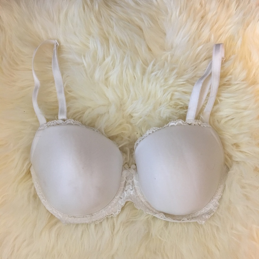 White Semi Lacy VS Bra