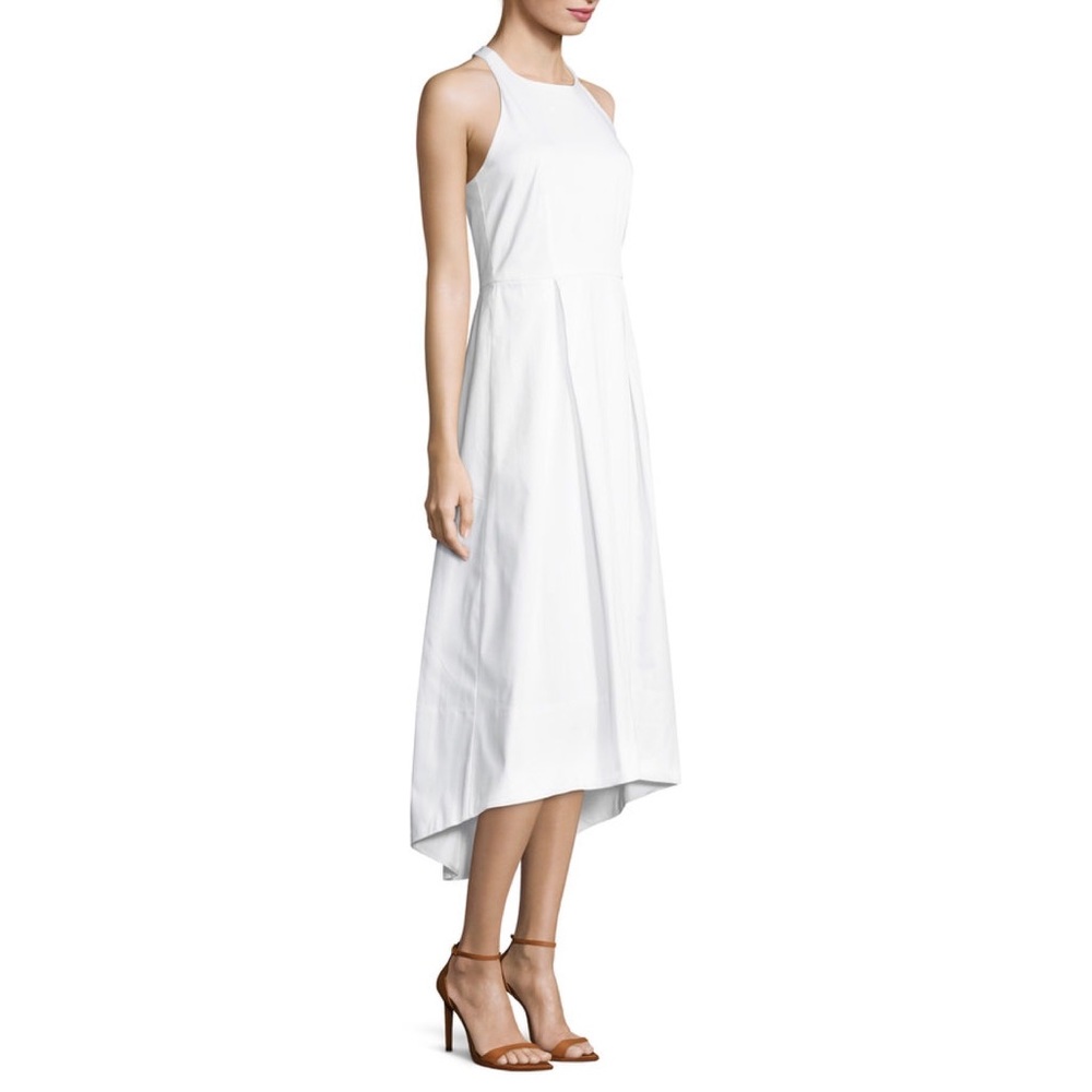 Paper Crown Gobi high-low dress in White