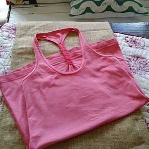 Pink/white pin stripe lulu tank size 4