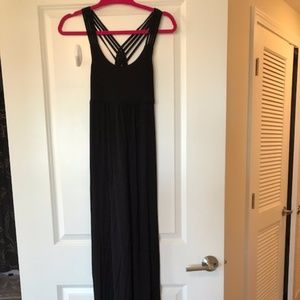 Calvin Klein Black Maxi Dress - Criss Cross Back