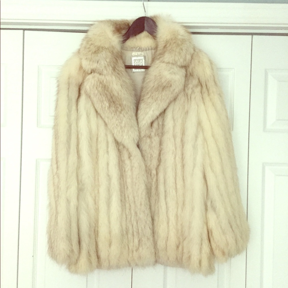 Authentic Silver Fox Fur Coat!