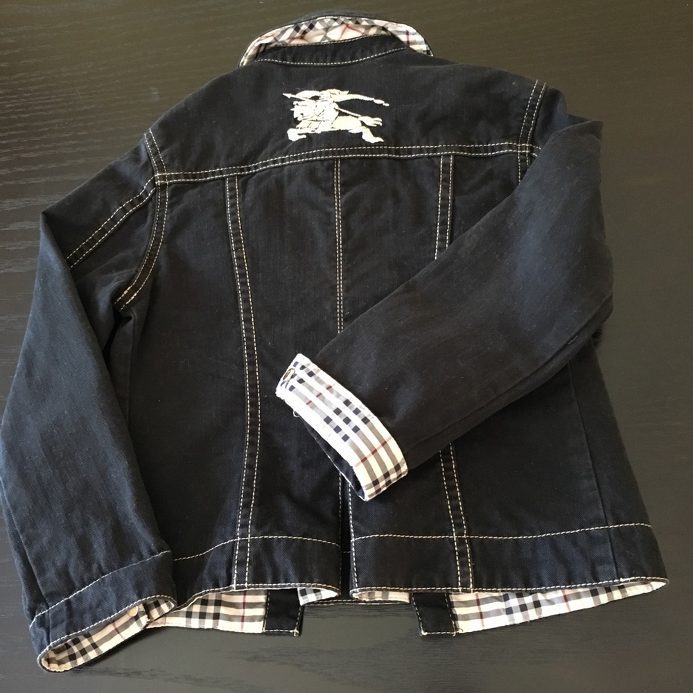 Burberry Black Denim Jacket for Kids