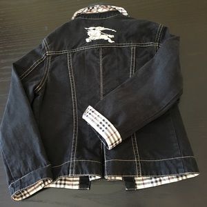 Burberry Black Denim Jacket for Kids