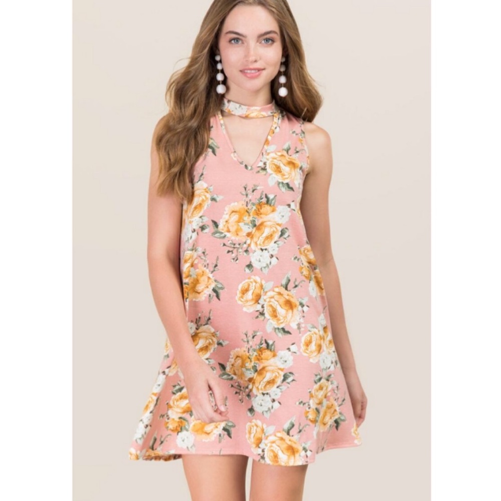 Pink floral Shift Dress