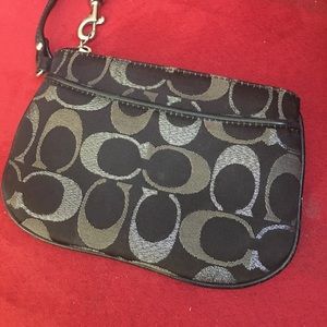 Black coach wristlet