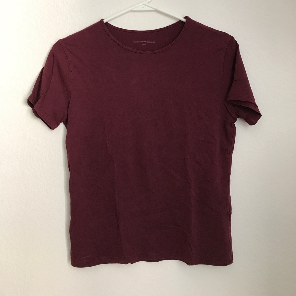 Maroon Brandy Melville Tshirt