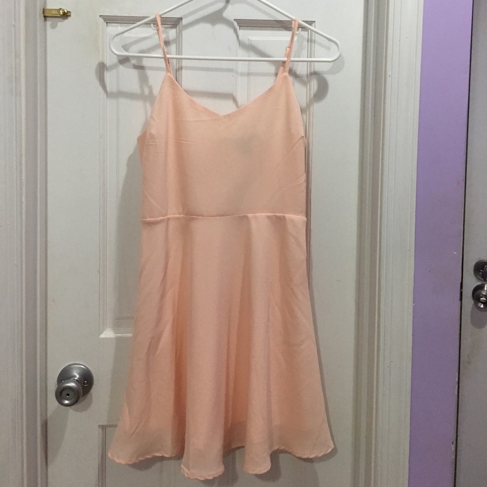pink mini flowly dress