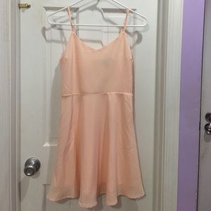 pink mini flowly dress