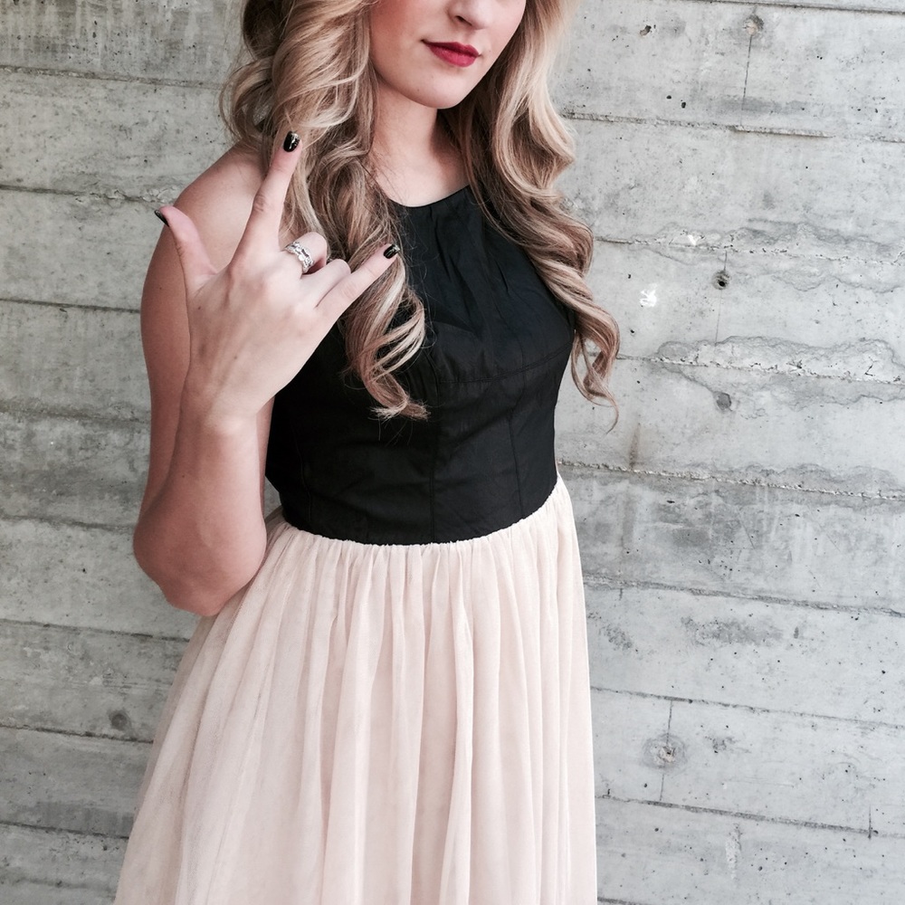 Faux Leather Dress