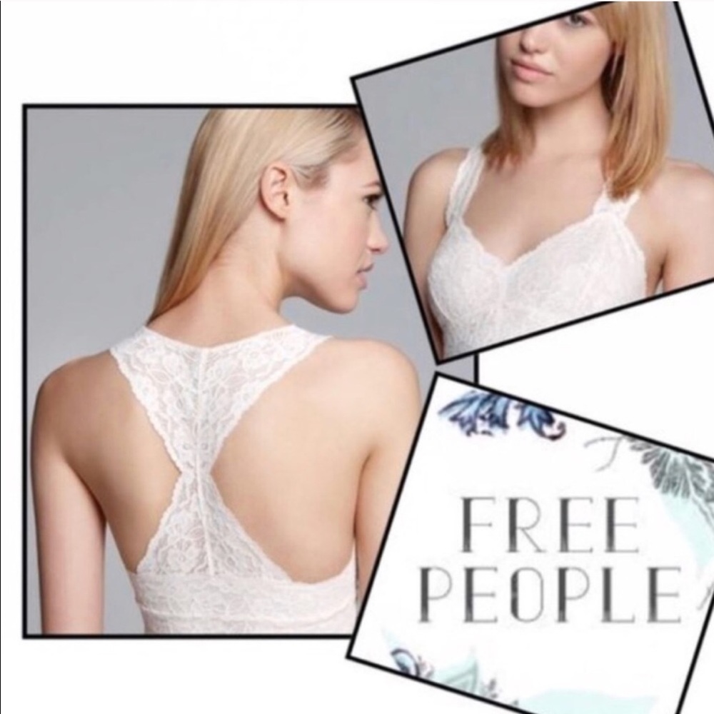 Free People Galloon Racerback Bralette {Ivory}