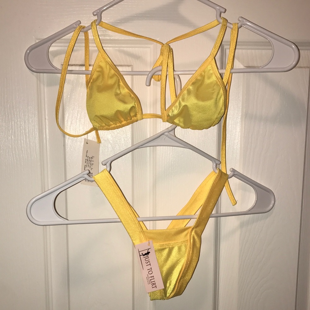 Yellow Thong Bikini