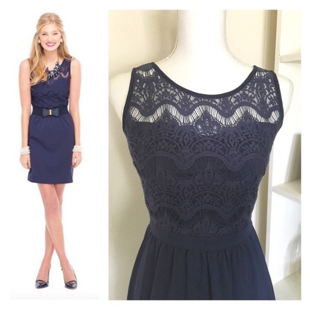 Euc navy rhea dress by lilly pulitzer