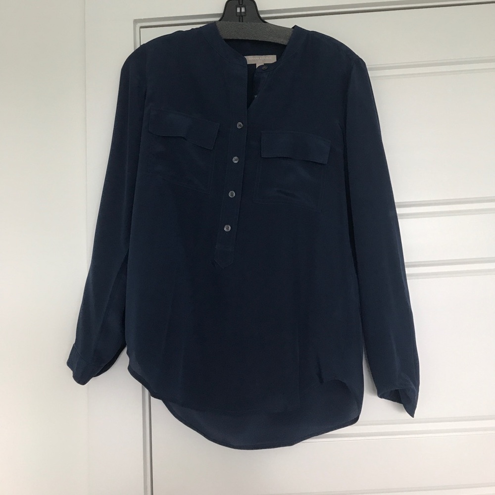 Silk button down