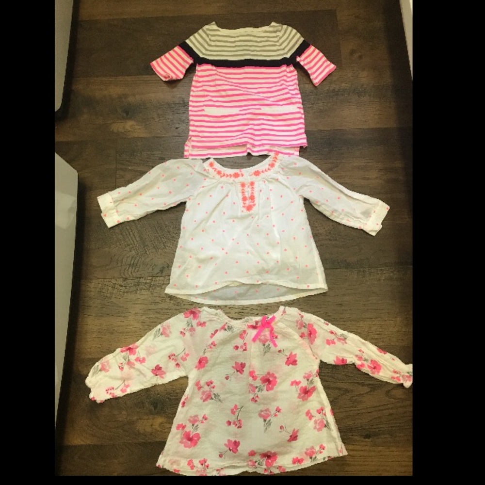 Lot of 3 12mo Osh Kosh tops