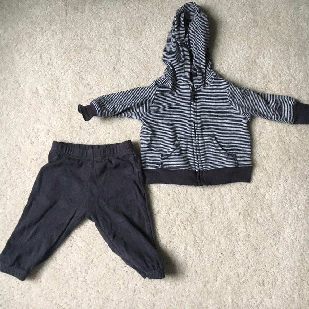 Carter's 3 month cotton pants and hoodie