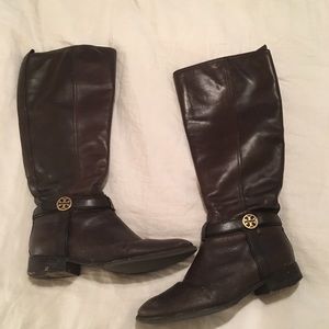 Tory Burch brown leather boots