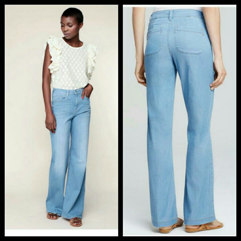 Nydj Wylie Chambray Trousers blue  Pants