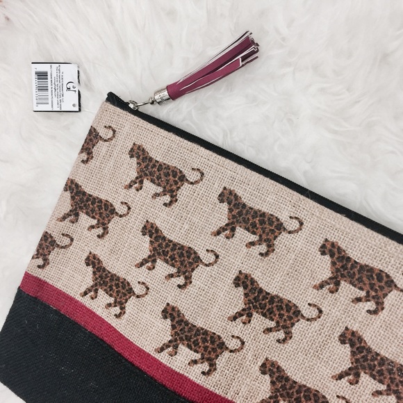 Tiger Print Jute Clutch - Picture 8 of 8