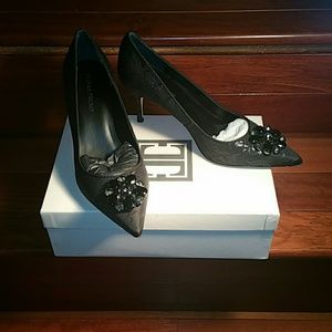 Ivanka Trump Black Stone Embellished Heel