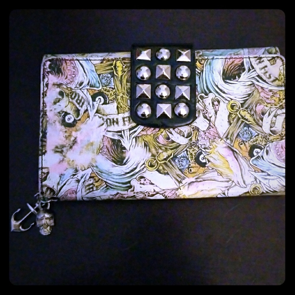 Iron Fist Shark Bite Studded Nautical Wallet