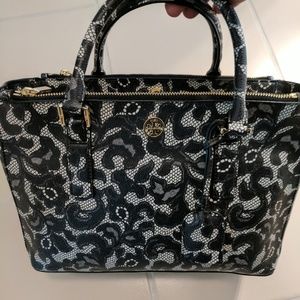 Tory Burch large double zip robinson bag