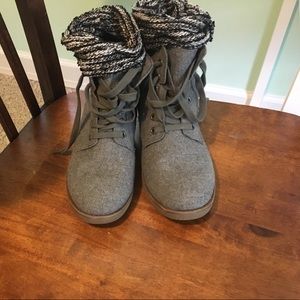 Gray boots