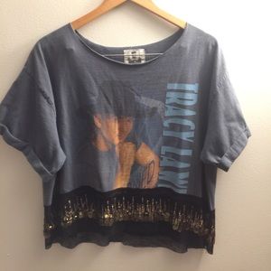 LF Furst of a Kind Beaded Band Crop Top