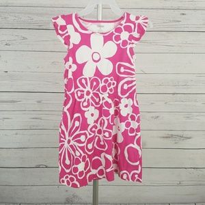 Gymboree Pink and White Floral Print Dress Size 6